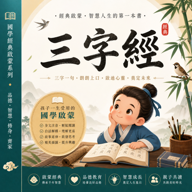 《三字經》傳統文化教材書籍封面圖02